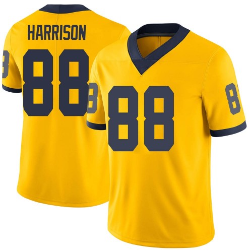 Mathew Harrison Michigan Wolverines Men's NCAA #88 Maize Limited Brand Jordan College Stitched Football Jersey CIL2154TV